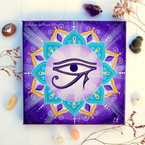 peinture sur toile cosmos oeil d'horus-protection-talisman-amulette