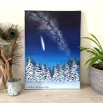 peinture sur toile comète léonard-33x46cm