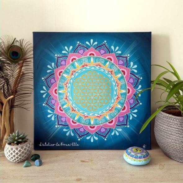 peinture sur toile-flammes de vie