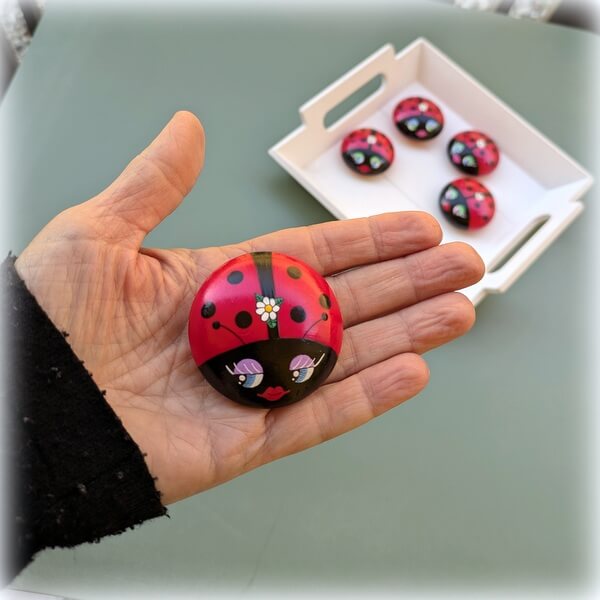 galet peint coccinelle-poudre céramique-3