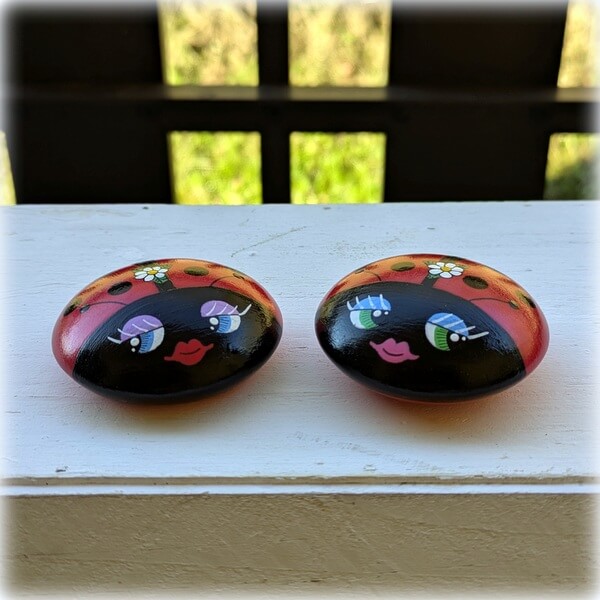 galet peint coccinelle-poudre céramique-4