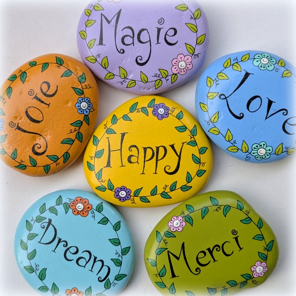 galet peint-galet de gratitude