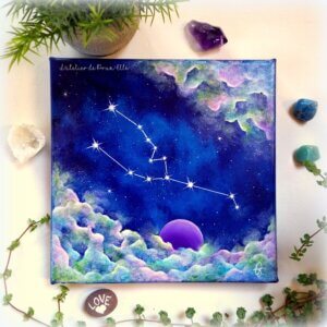 peinture sur toile-constellation du zodiaque taureau