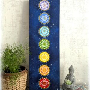 peinture vibratoire 7 chakras-20x60