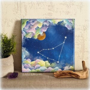 peinture sur toile-constellation du zodiaque capricorne