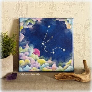 peinture sur toile-constellation du zodiaque verseau
