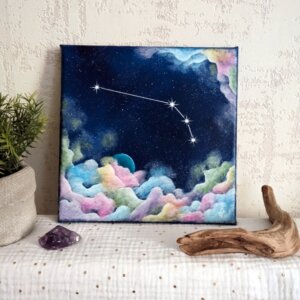 peinture sur toile-constellation du zodiaque bélier
