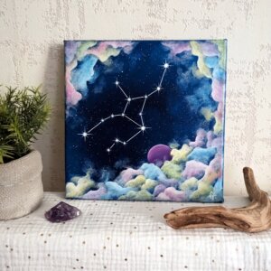 peinture sur toile-constellation du zodiaque vierge