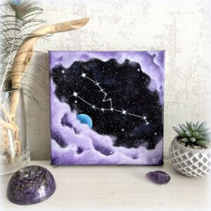 peinture sur toile constellation du zodiaque-taureau