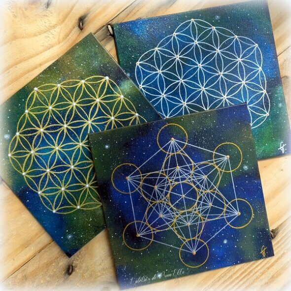 peinture vibratoire petit format-15x15