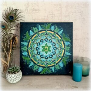peinture vibratoire chakra du coeur