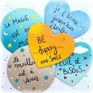 peinture sur magnet-mots positifs