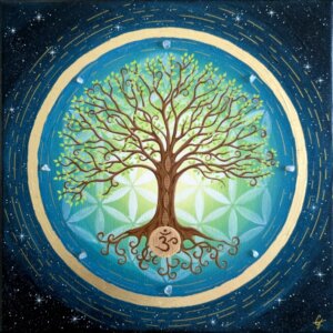 peinture vibratoire arbre de vie