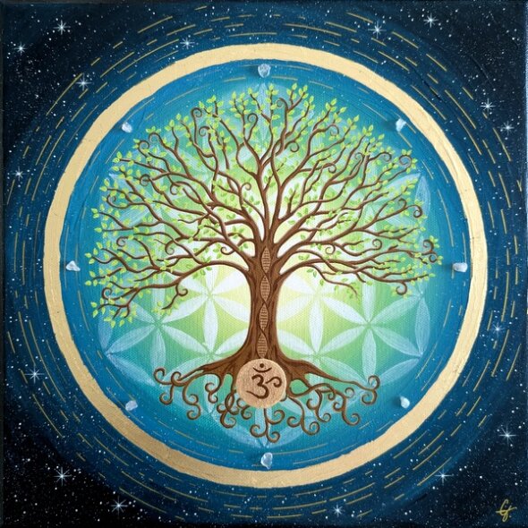 peinture vibratoire arbre de vie